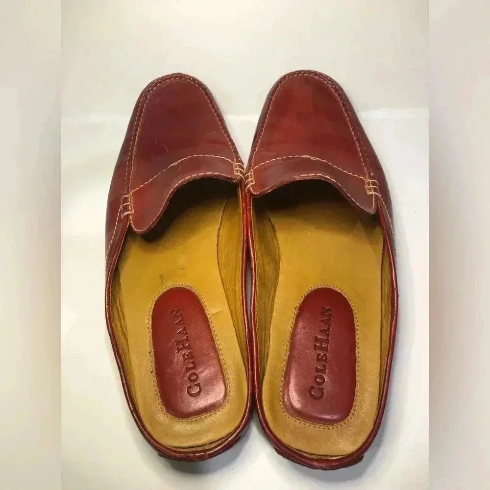 Cole Haan Women Shoe Red Mule Slide Flat Pre Owned 7.5 (see photos). - Picture 10 of 14